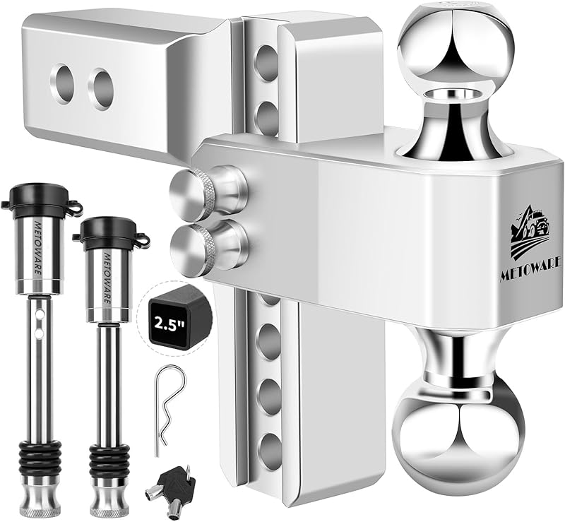 METOWARE Adjustable Trailer Hitch Stainless
